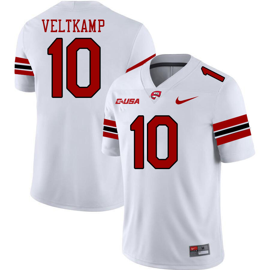 Western Kentucky Hilltoppers #10 Caden Veltkamp College Football Jerseys Stitched Sale-White